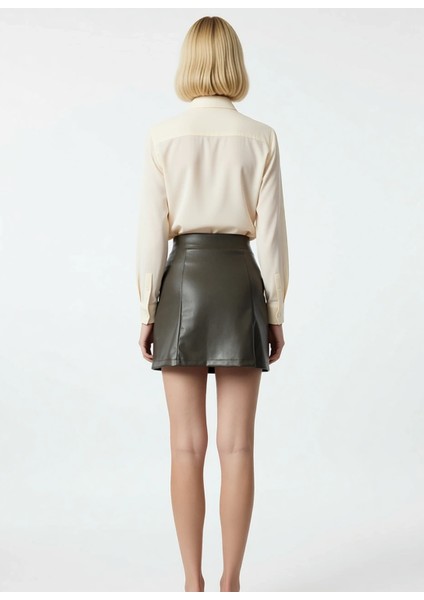 Kadın Yüksek Bel Kalem Suni Deri Mini Etek Fonksiyonel Dayanıklı Kaliteli Konforlu Estetik indirimleri