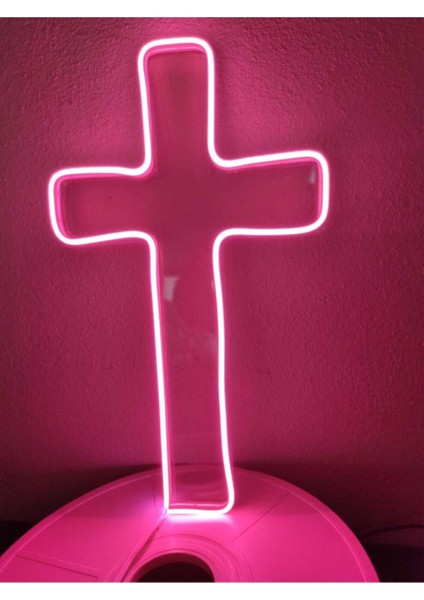 Haç Neon LED Dekoratif Aydınlatma