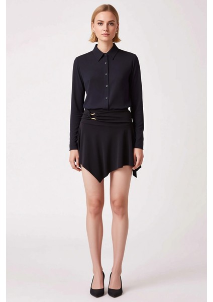 Kadın Düz Desenli A Line Kalıp Örme Etek Fonksiyonel Dayanıklı Kaliteli Konforlu Estetik Şık modelleri