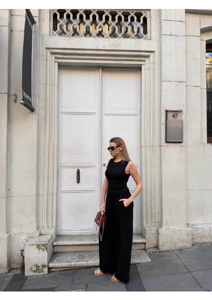 Kadın Viskon 3’lü Takım – Kimono + Beli Lastikli Salaş Pantolon + Sıfır Kol (Kolsuz) – 8 Renk modelleri