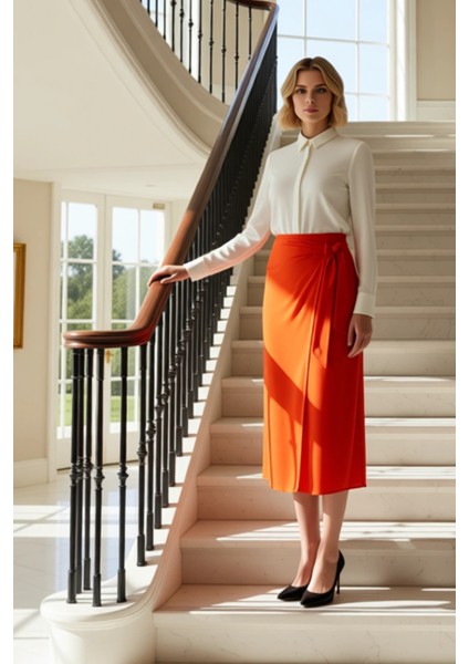 Kadın Düz Maxi Boy Sarong Kalıp Kruvaze Bağlamalı Viskon Dokuma Etek Fonksiyonel Dayanıklı fiyatları