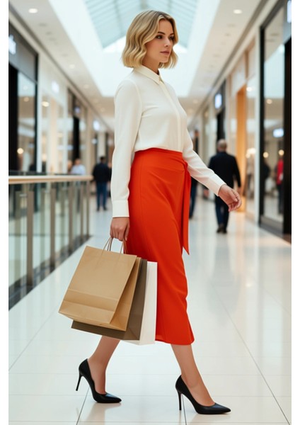 Kadın Düz Maxi Boy Sarong Kalıp Kruvaze Bağlamalı Viskon Dokuma Etek Fonksiyonel Dayanıklı modelleri