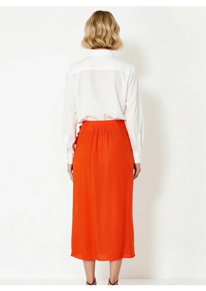 Kadın Düz Maxi Boy Sarong Kalıp Kruvaze Bağlamalı Viskon Dokuma Etek Fonksiyonel Dayanıklı indirimleri