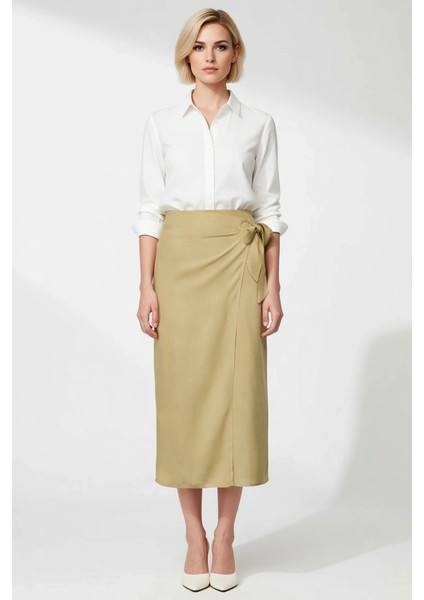 Kadın Düz Maxi Boy Sarong Kalıp Kruvaze Bağlamalı Viskon Dokuma Etek Fonksiyonel Dayanıklı fırsatları