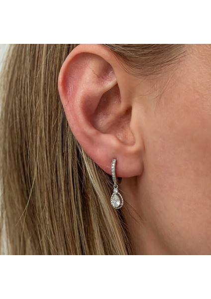 Gümüş Sallantılı Damla Kadın Küpe modelleri