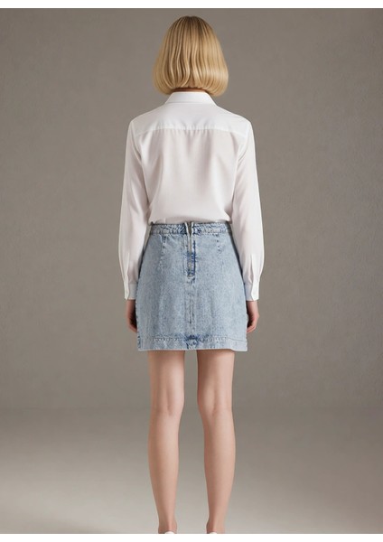 Kadın %100 Pamuk A Line Kalıp Bağlama Detaylı Mini Etek Fonksiyonel Dayanıklı Kaliteli Şık indirimleri