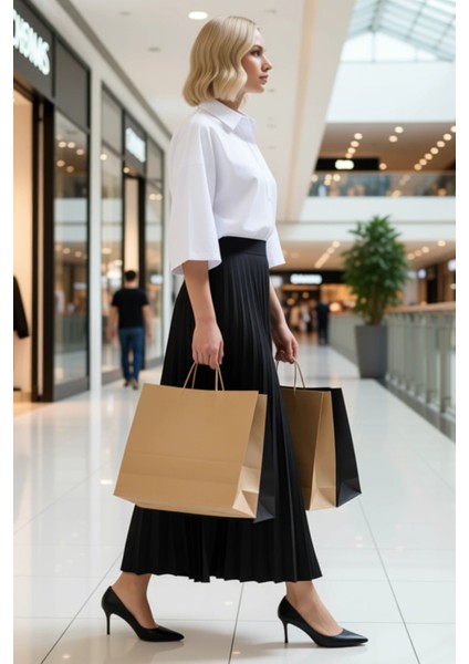 Kadın Maxi Pileli Dokuma Etek Geniş Kalıp Düz Desen Fonksiyonel Dayanıklı Kaliteli Estetik modelleri