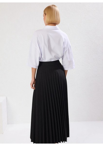 Kadın Maxi Pileli Dokuma Etek Geniş Kalıp Düz Desen Fonksiyonel Dayanıklı Kaliteli Estetik indirimleri