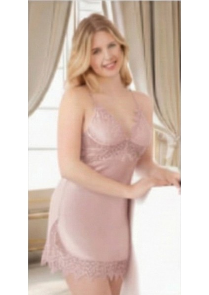 Pierre Paris Ipek Saten 6'lı Kısa Gecelik ve Sabahlık Çeyiz Seti