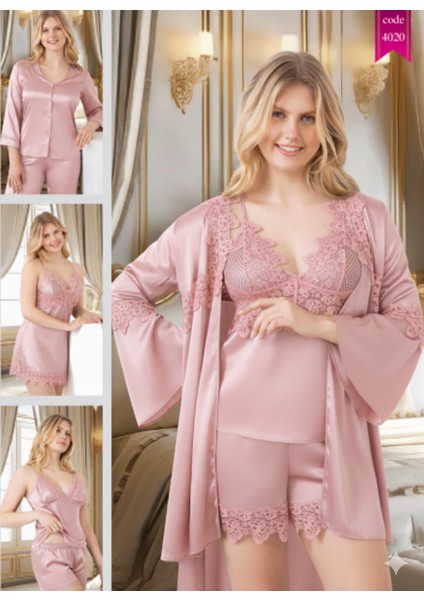 Pierre Paris Ipek Saten 6'lı Kısa Gecelik ve Sabahlık Çeyiz Seti fiyatları