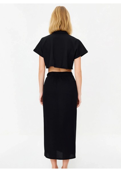 Kadın Düz Maxi Boy Sarong Kalıp Kruvaze Bağlamalı Viskon Dokuma Etek Fonksiyonel Dayanıklı indirimleri