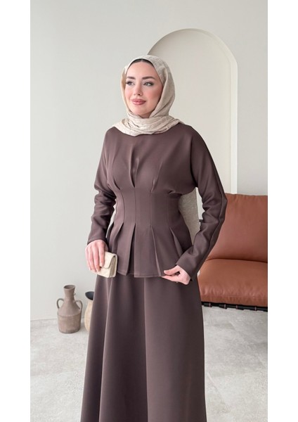 Belden Bağlamalı Etekli Scuba Takım – Kahverengi modelleri