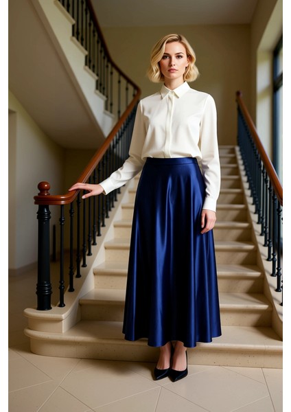 Kadın A Kesim Yüksek Bel Maxi Etek Fonksiyonel Dayanıklı Kaliteli Konforlu Estetik Premium fiyatları