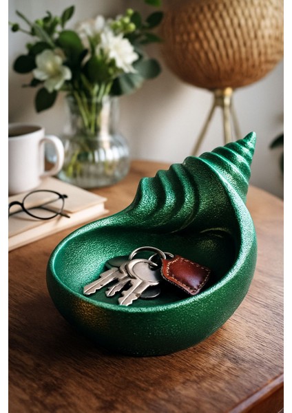 Denizkabuğu Dekoratif Obje(Yeşil-Mavi)-3d Printer-Esbo Design