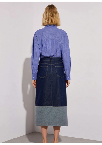 Kadın %100 Pamuk A Kesim Düz Midi Etek Fonksiyonel Dayanıklı Kaliteli Konforlu Estetik Şık indirimleri