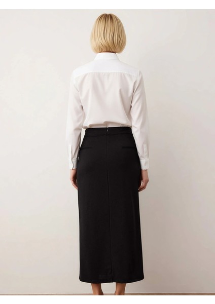 Kadın Yüksek Bel Kalem Yırtmaçlı Örme Etek Fonksiyonel Dayanıklı Kaliteli Konforlu Estetik indirimleri