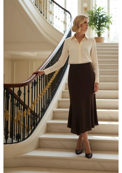 Kadın Asimetrik Kalıp Düşük Bel Maxi Boy Dokuma Etek %100 Viskoz Fonksiyonel Dayanıklı Şık fiyatları