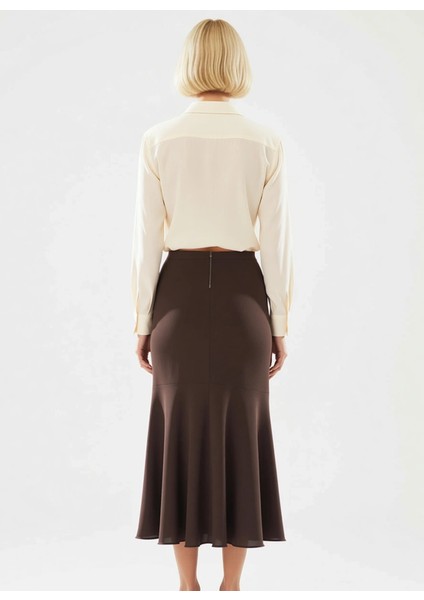 Kadın Asimetrik Kalıp Düşük Bel Maxi Boy Dokuma Etek %100 Viskoz Fonksiyonel Dayanıklı Şık indirimleri