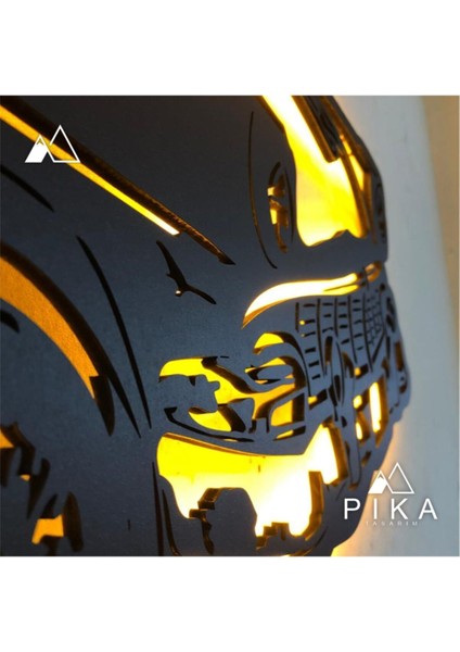 Belaır 50 x 100 LED Işıklı Tablo - Ahşap Duvar Dekorasyonu fiyatları