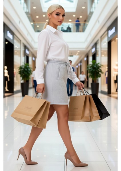 Kadın Örme Mini Etek Düz Kumaş Bel Ipli Kalıp Rahat Fonksiyonel Dayanıklı Kaliteli Estetik modelleri