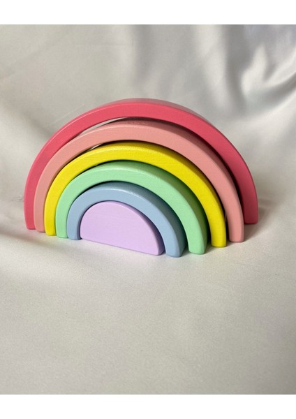 Waldorf 6 Parçalı Gökkuşağı, 6 Lı Peg Bebek Tabla Seti Pastel Renk Eşleştirme fiyatları