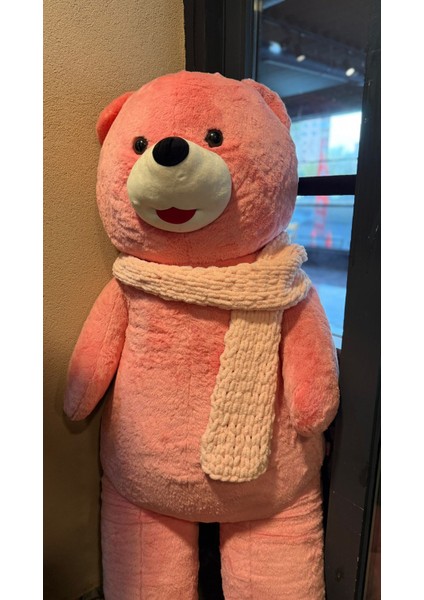 Puffy Ip Pembe Atkı – El Örgüsü Yumuşak Doku Serisi