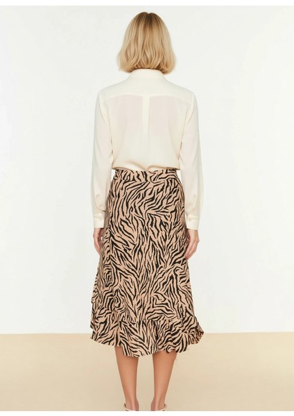 Kadın Yüksek Bel Midi Örme Etek Hayvan Desenli Fonksiyonel Dayanıklı Kaliteli Konforlu Şık indirimleri