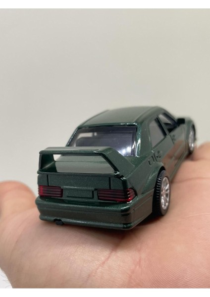 Mercedes Benz 190E Evo Yeşil Metalik Metal Çek Bırak Işıklı Sesli Diest Car 1:36 Ölçek Oyuncak fırsatları