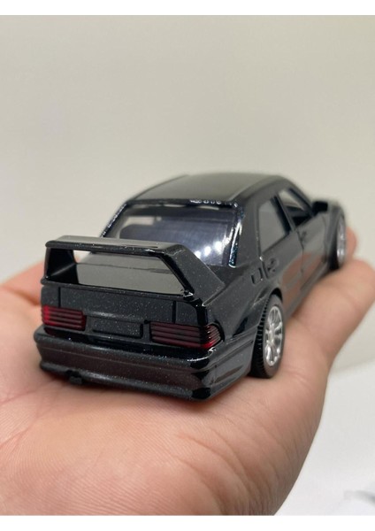 Mercedes Benz 190E Evo Siyah Metalik Metal Çek Bırak Işıklı Sesli Diest Car 1:36 Ölçek Oyuncak fiyatları