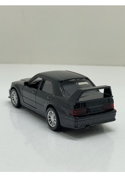 Mercedes Benz 190E Evo Siyah Metalik Metal Çek Bırak Işıklı Sesli Diest Car 1:36 Ölçek Oyuncak fırsatları