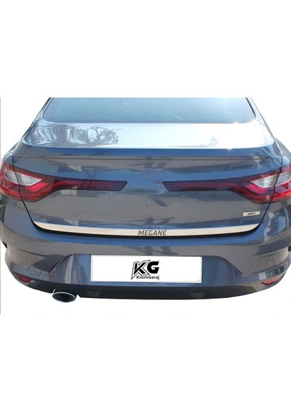 Renault Megane 4 Sedan Yazılı Krom Bagaj Alt Çıtası