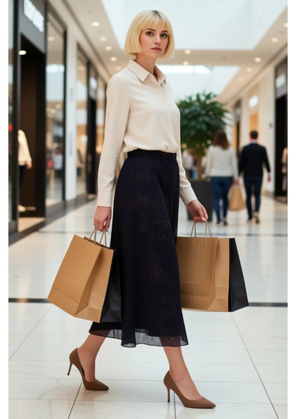 Kadın Midi Dokuma Etek Yüksek Bel Pilili Animal Desenli Fonksiyonel Dayanıklı Kaliteli Şık modelleri