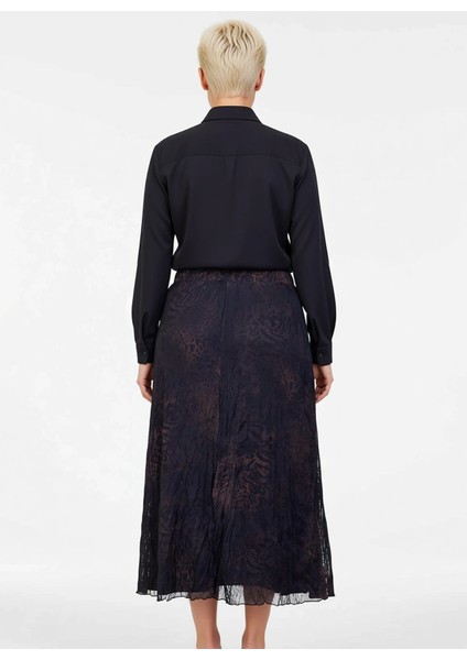 Kadın Midi Dokuma Etek Yüksek Bel Pilili Animal Desenli Fonksiyonel Dayanıklı Kaliteli Şık indirimleri