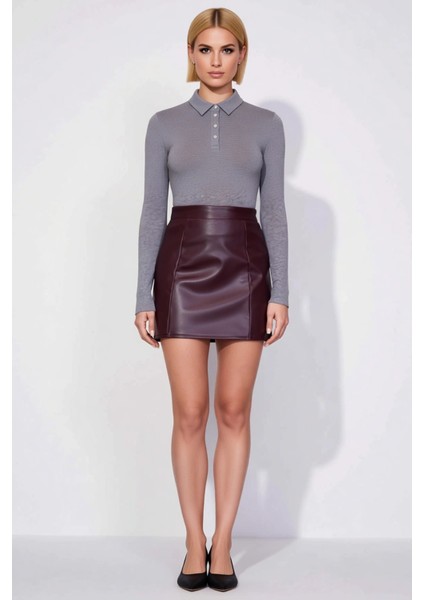 Kadın Yüksek Bel Mini Etek Düz Kesim Fonksiyonel Dayanıklı Kaliteli Konforlu Estetik Rahat fırsatları