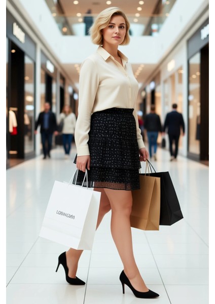 Kadın Fırfırlı Mini Etek Düşük Bel Çiçek Desenli Şifon Kumaş Fonksiyonel Dayanıklı Estetik modelleri