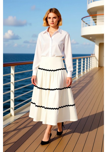 Kadın Maxi Etek Normal Bel Kloş Kalıp Bürümcük Kumaş Fonksiyonel Dayanıklı Kaliteli Modern