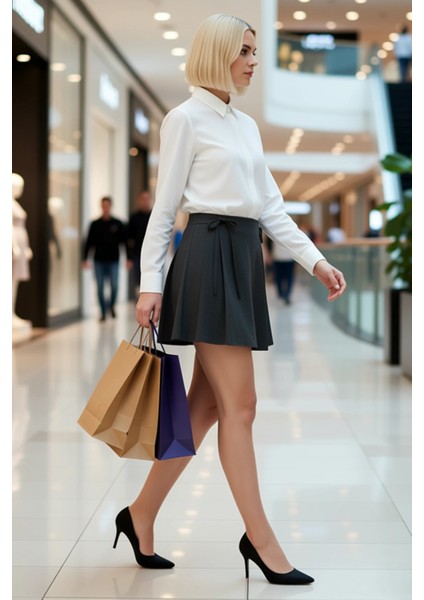 Kadın Düz Desen A Kesim Mini Dokuma Etek Fonksiyonel Dayanıklı Kaliteli Konforlu Estetik Şık modelleri