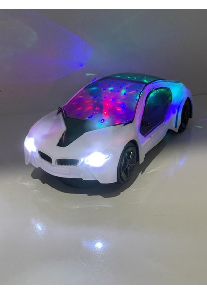 Bmw I8 Model Beyaz Işıklı Sesli Oyuncak Araba 17 cm