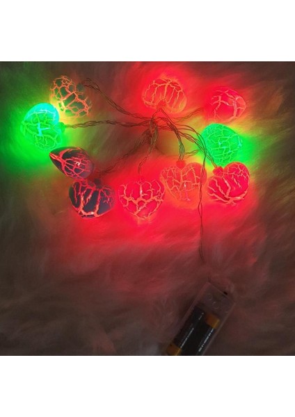 Rengarenk Çatlak Kalp 10'lu Dekoratif LED Lamba, 2 Metre, Şık ve Neşeli Aydınlatma indirimleri