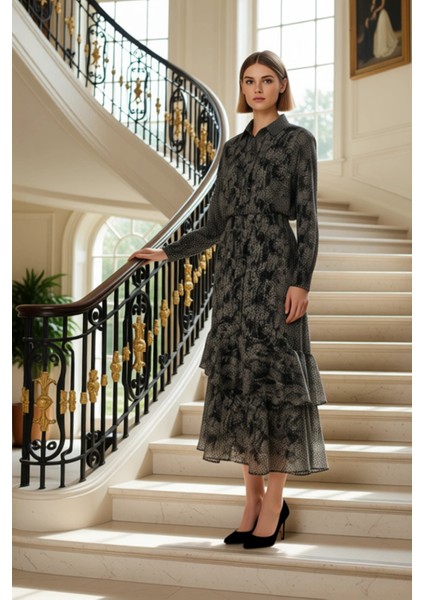 Kadın Maxi Etek Yüksek Bel Hayvan Desenli Şifon Kalıp Fonksiyonel Dayanıklı Kaliteli Rahat fiyatları