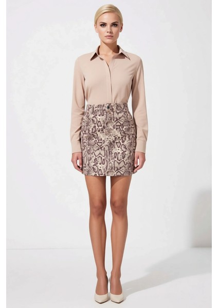 Kadın %100 Pamuk A Kesim Mini Etek Hayvan Desenli Fonksiyonel Dayanıklı Kaliteli Konforlu Şık fırsatları