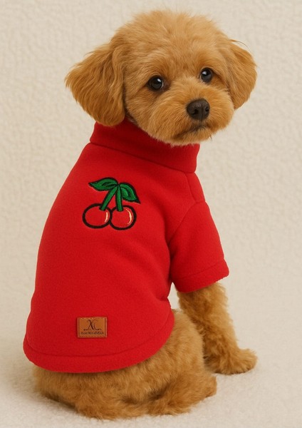 Polar Sweat Kirazlı Kedi Köpek Kıyafeti