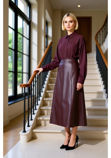 Kadın Yüksek Bel A Kesim Maxi Etek Cep Detaylı Fonksiyonel Dayanıklı Kaliteli Konforlu Şık fiyatları