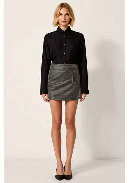 Kadın Düz Dokuma Mini Etek %90 Polyester %10 Metalize Polyester Fonksiyonel Dayanıklı Spor fırsatları