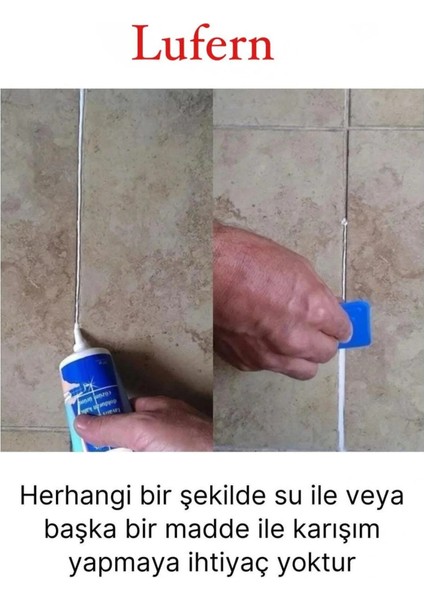 Premium Fayans Arası Gri Hazır Derz Dolgu Gaga Uç Tüp Mermer Mutfak Banyo Zemin Duvar Onarıcı indirimleri