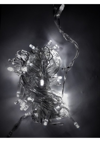 100'LÜ LED Işık Seti, 10 mt Beyaz Kablo, Parlak ve Enerjik Aydınlatma