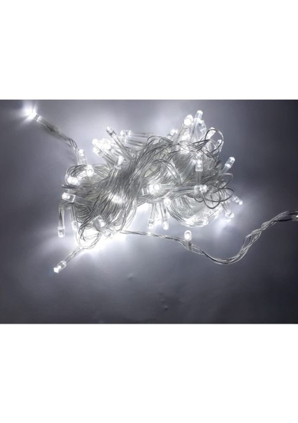 100'LÜ LED Işık Seti, 10 mt Beyaz Kablo, Parlak ve Enerjik Aydınlatma modelleri