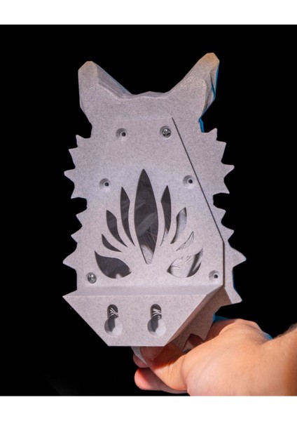 Dokuz Kuyruklu Tilki LED Işıklı Gece Lambası 3D Duvar Süsü USB Kablolu fırsatları