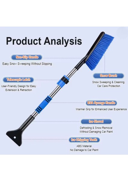 Audi A4 B7 2004-2005-2006-2007-2008 Buz Kazıyıcı & Temizleme Fırçası Saplı