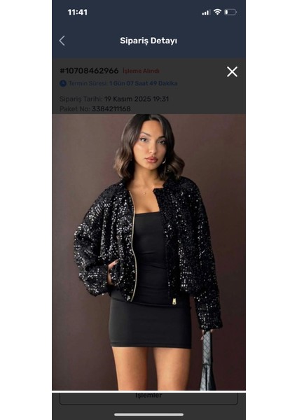 Payetli Kadın Ceket